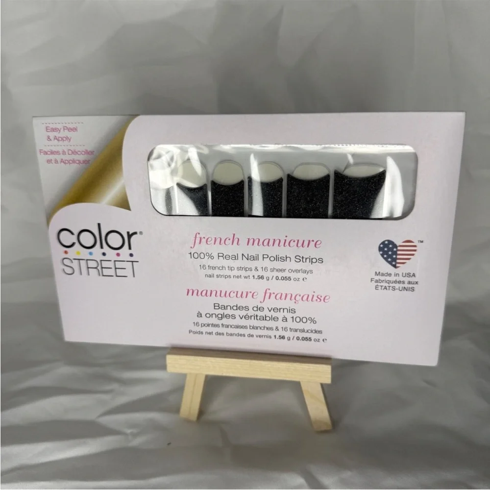 J’Adore Glamour Color Street Glitter French Nail Tips NWT